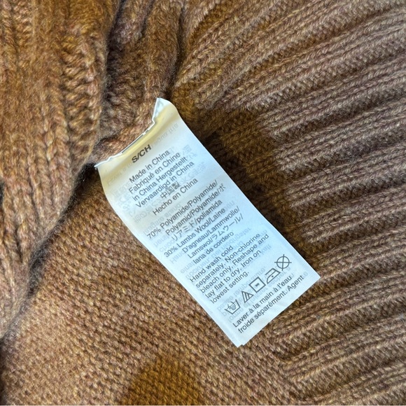 J. Crew Women’s Brown Pointelle Cable Knit Sweater - Picture 4 of 8